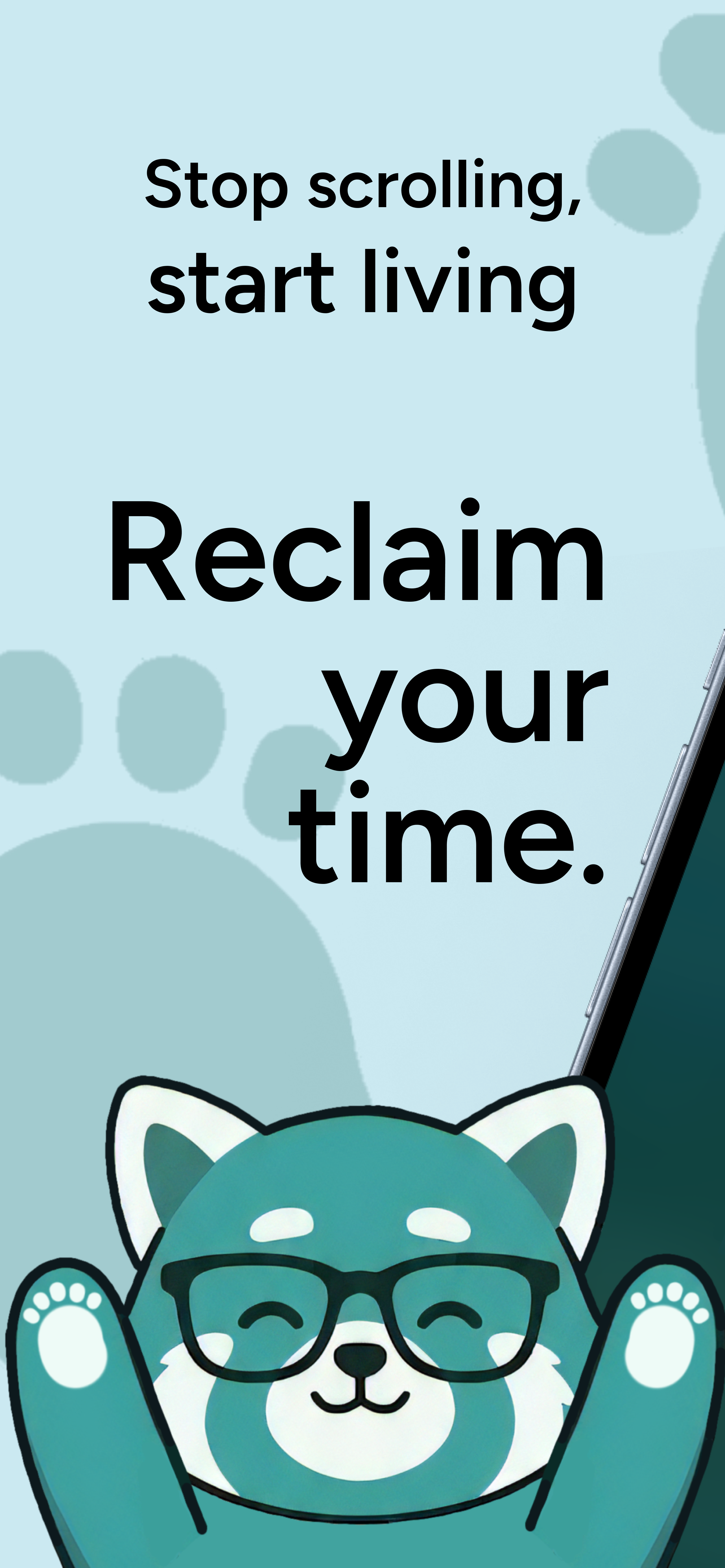 PandaPaus app showing daily limit settings